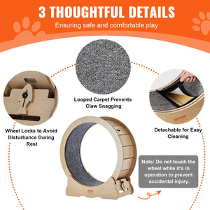 Cat Exercise Wheel | 29.5" Large Treadmill for Indoor Cats