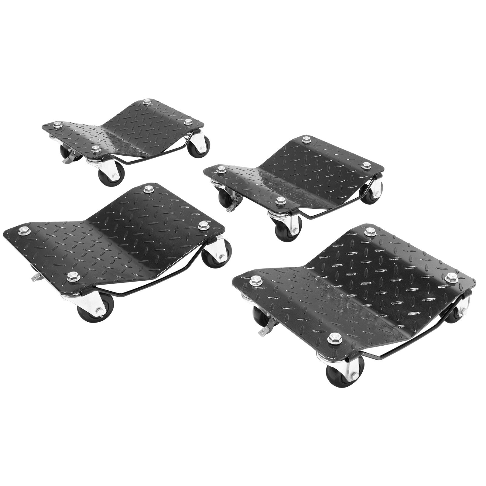Car Dolly Set | 4-Piece Heavy Duty 6000lb Auto Repair Wheel Skate Dollies