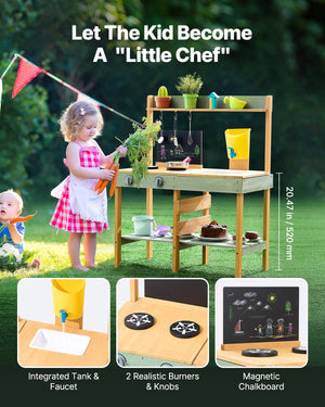 Wooden Mud Kitchen | Outdoor Play Kitchen for Kids
