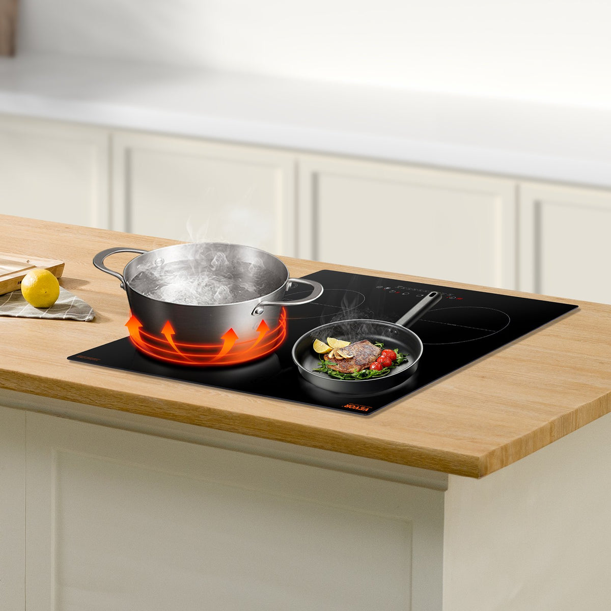 Induction Cooktop | 6000W 4-Burner Electric Countertop Stove with Touch Control