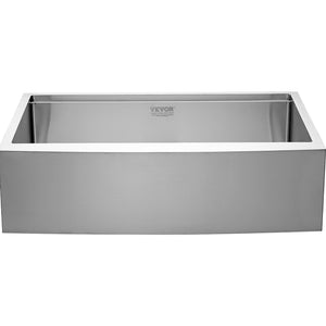 Farmhouse Kitchen Sink | 30" 304 Stainless Steel Drop-In with Ledge & Accessories | Top Mount Single Bowl Basin