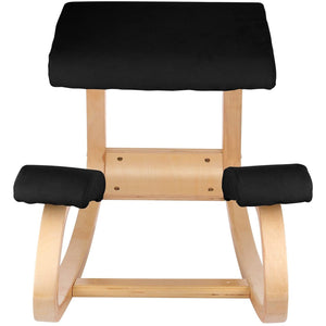 Kneeling Ergonomic Chair | Wooden Frame with Memory Cushion | Black