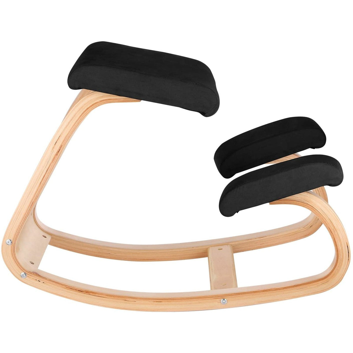 Kneeling Ergonomic Chair | Wooden Frame with Memory Cushion | Black