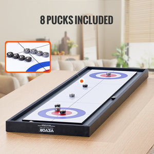Shuffleboard & Curling 2-in-1 Board Game | 114cm Portable Tabletop Set