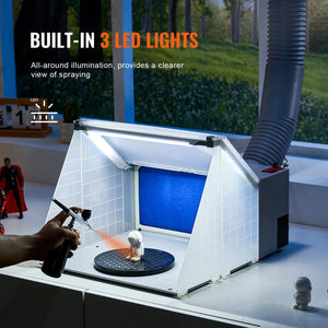 Portable Airbrush Spray Booth | Hobby Paint Station with Exhaust for Models