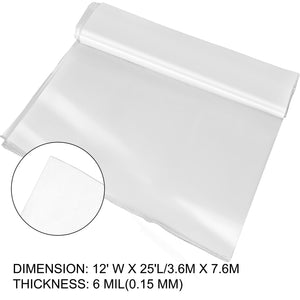 Greenhouse Film | Polyethylene 12x25 ft | Heavy Duty Plastic