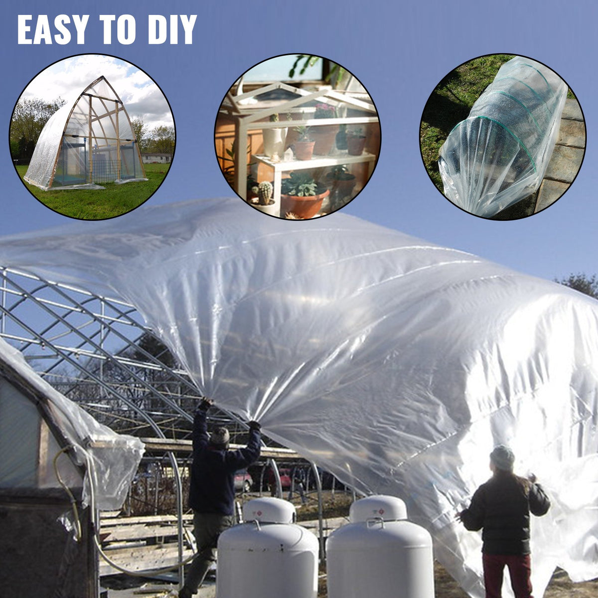 Greenhouse Film | Polyethylene 20x28 ft | Heavy Duty Plastic