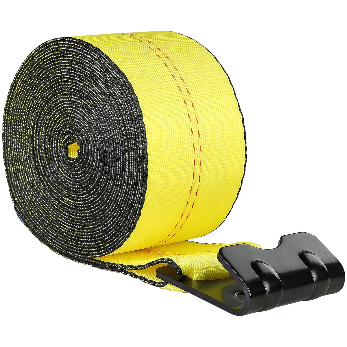Winch Straps 10 Pack | 10.2cm x 12.2m | 2.7T WLL | Flat Hook Tie Downs | Yellow