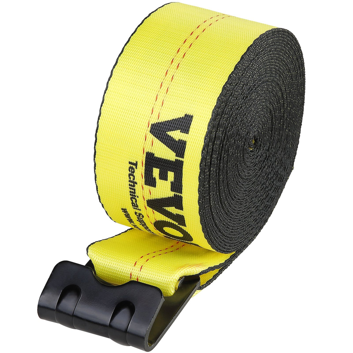 Winch Straps 10 Pack | 10.2cm x 12.2m | 2.7T WLL | Flat Hook Tie Downs | Yellow
