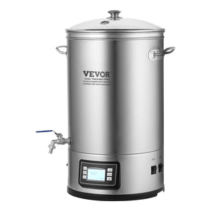 Electric Brewing System 8 Gallon | All-in-One Home Beer Brewer with Glass Lid & Spigot