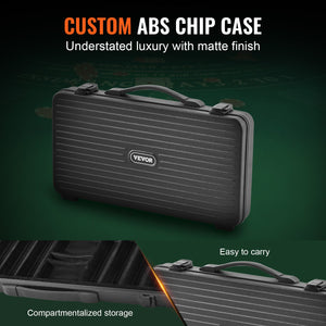 Poker Chip Set 300 Piece | 14g Clay Chips with Cards, Buttons & Dice in Carry Case