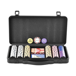 Poker Chip Set 300 Piece | 14g Clay Chips with Cards, Buttons & Dice in Carry Case