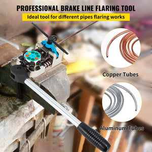 Brake Line Flaring Tool Kit | 45° Single, Double & Bubble Flares for Multiple Tube Sizes | Automotive Use