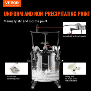 Spray Paint Pressure Pot Tank | 20L with Casters | Leak Repair & Sealant