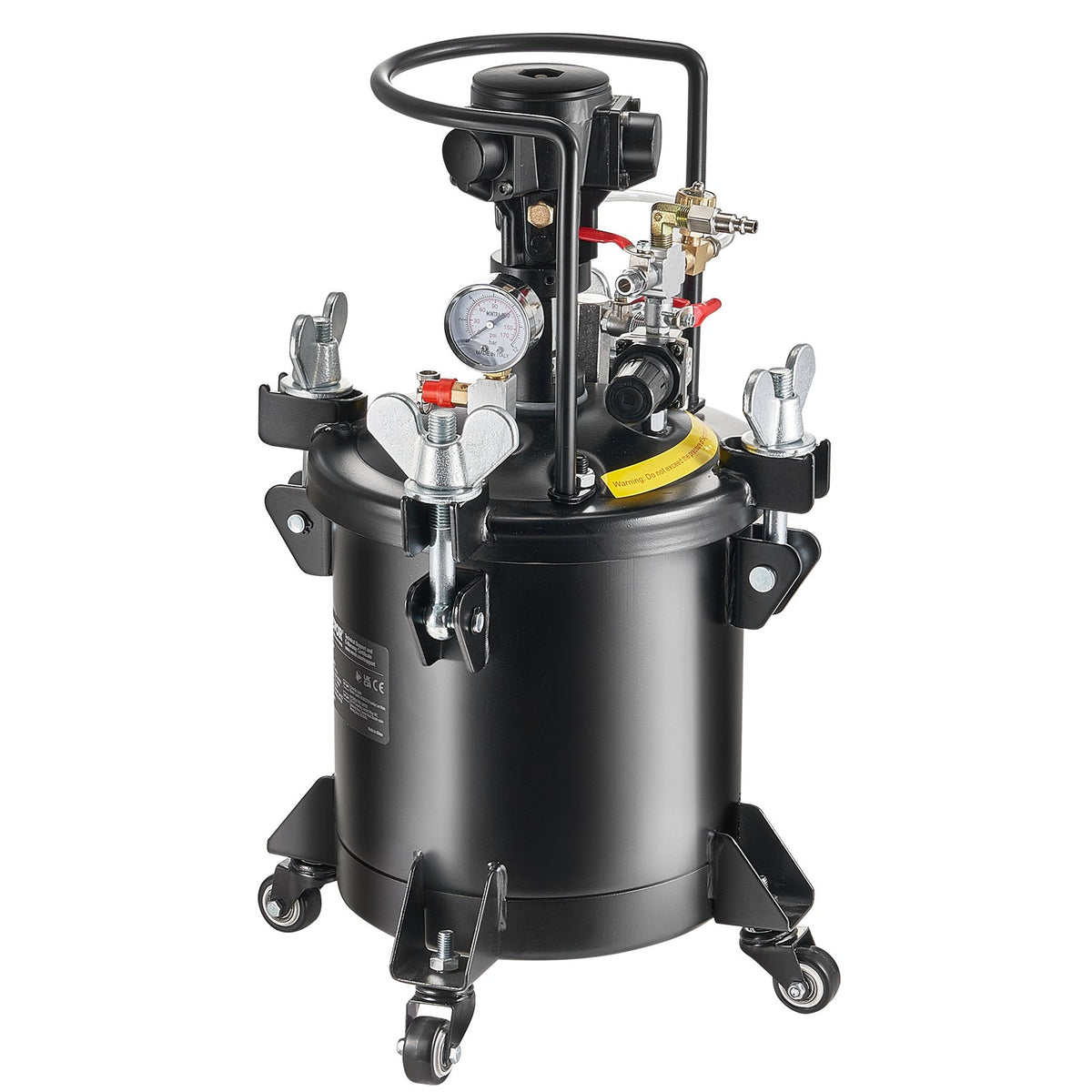 Spray Paint Pressure Pot | 10L/2.5gal Tank | Automatic Stirring 70 PSI for Industrial Painting