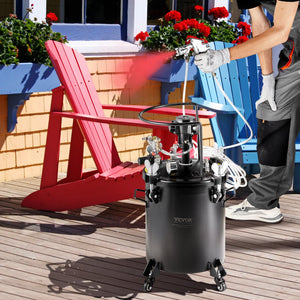 Paint Pressure Pot | 30L/7.5gal Tank with Automatic Stirring | 70 PSI