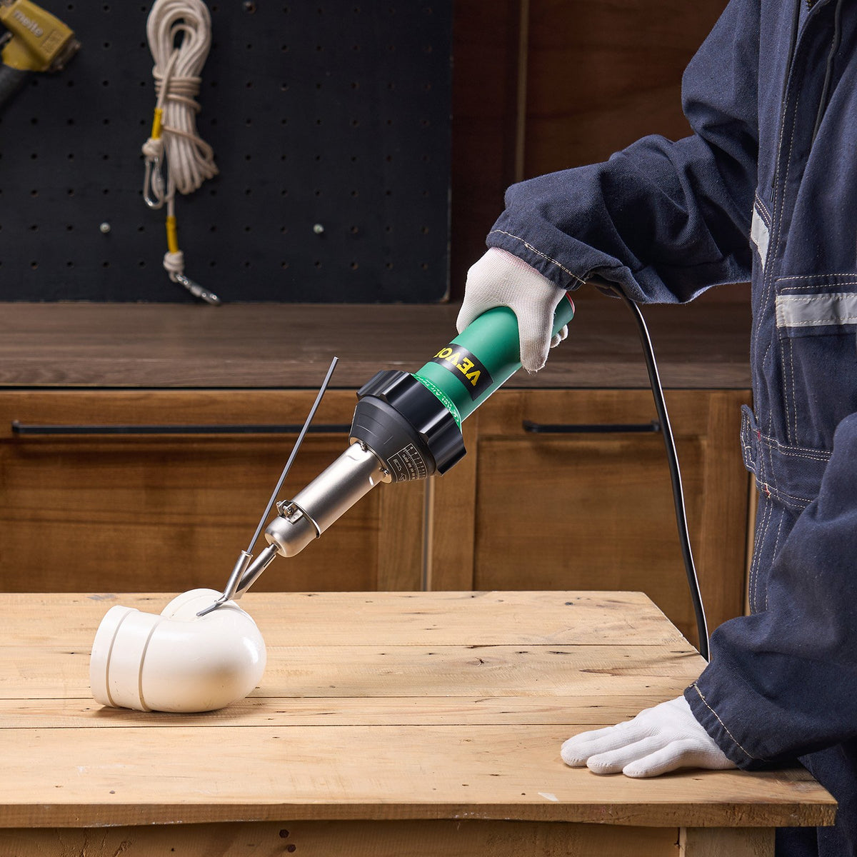 Plastic Welder | 1600W PVC/TPO Heat Gun Torch with 9 Accessories