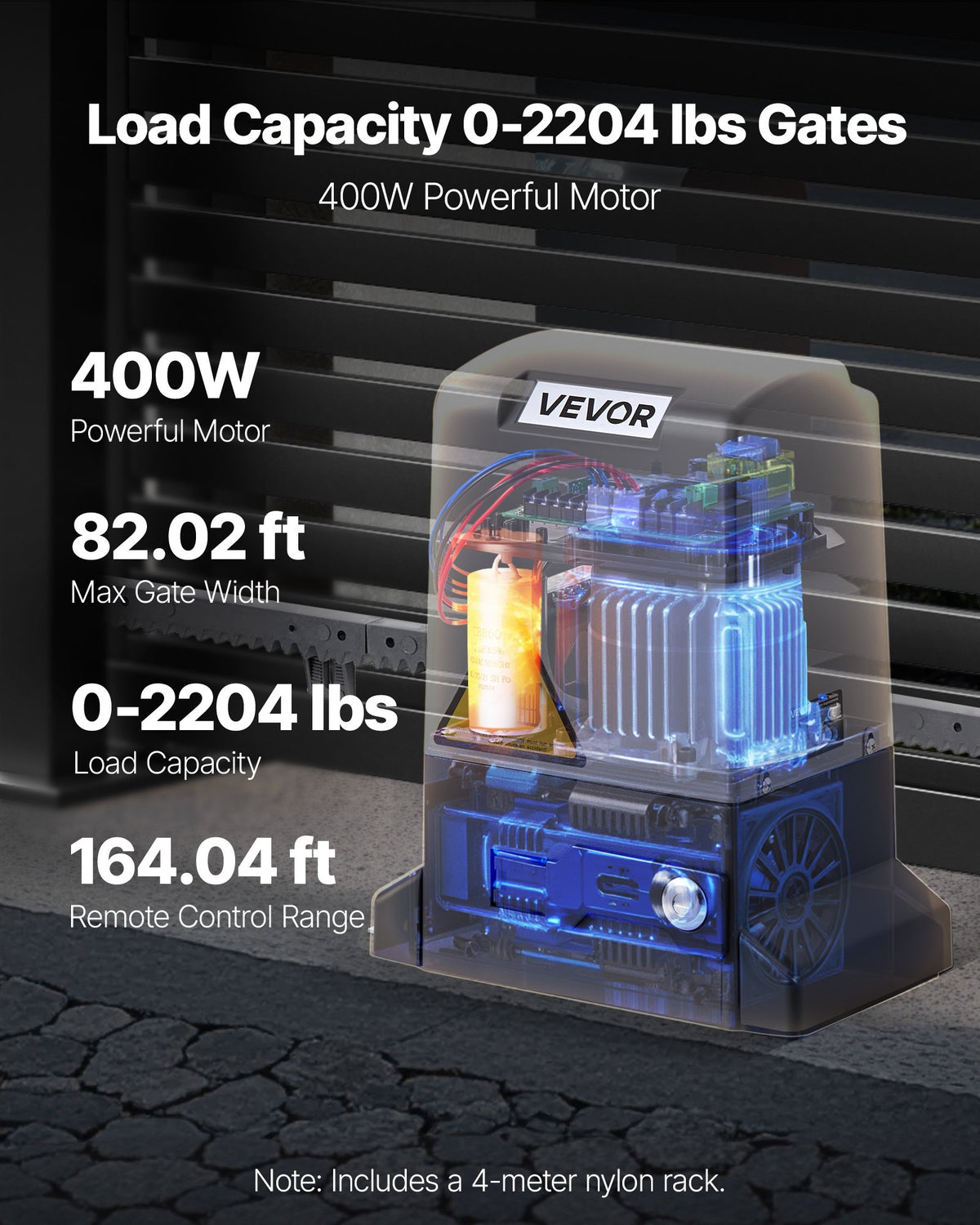 Sliding Gate Opener 400W | 1000kg Capacity | Chain Drive