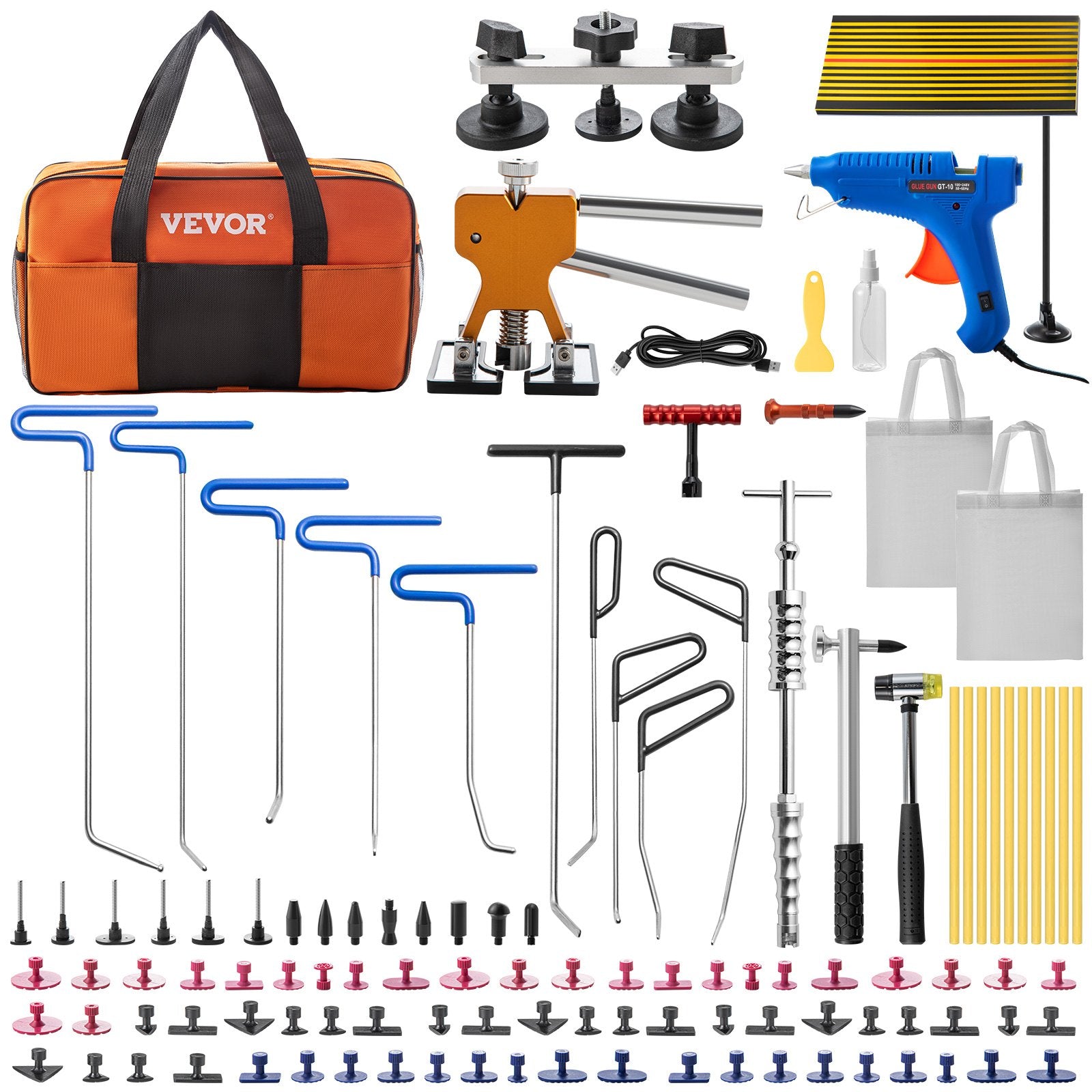 Dent Removal Rod Kit | 89-Piece Stainless Steel PDR Tool Set