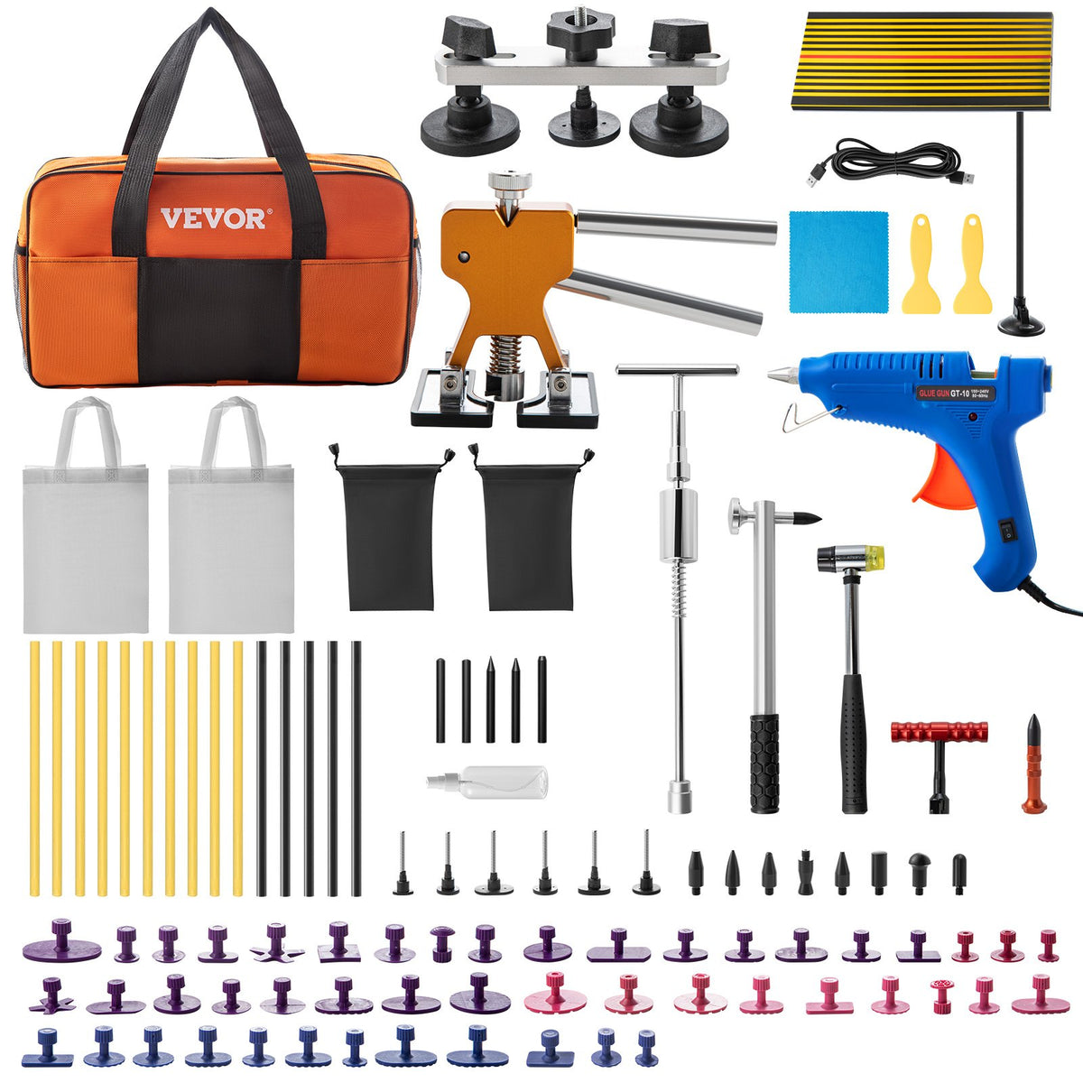 Paintless Dent Repair Kit | 98-Piece Hail Damage Removal Tool Set
