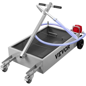 Oil Drain Pan | 57L Low-Profile Truck Pan with Pump & Casters
