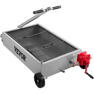 Oil Drain Pan | 57L Low-Profile Truck Pan with Pump & Casters