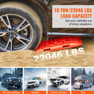 Traction Boards 2-Pack | Short Red Recovery Tracks with Bag