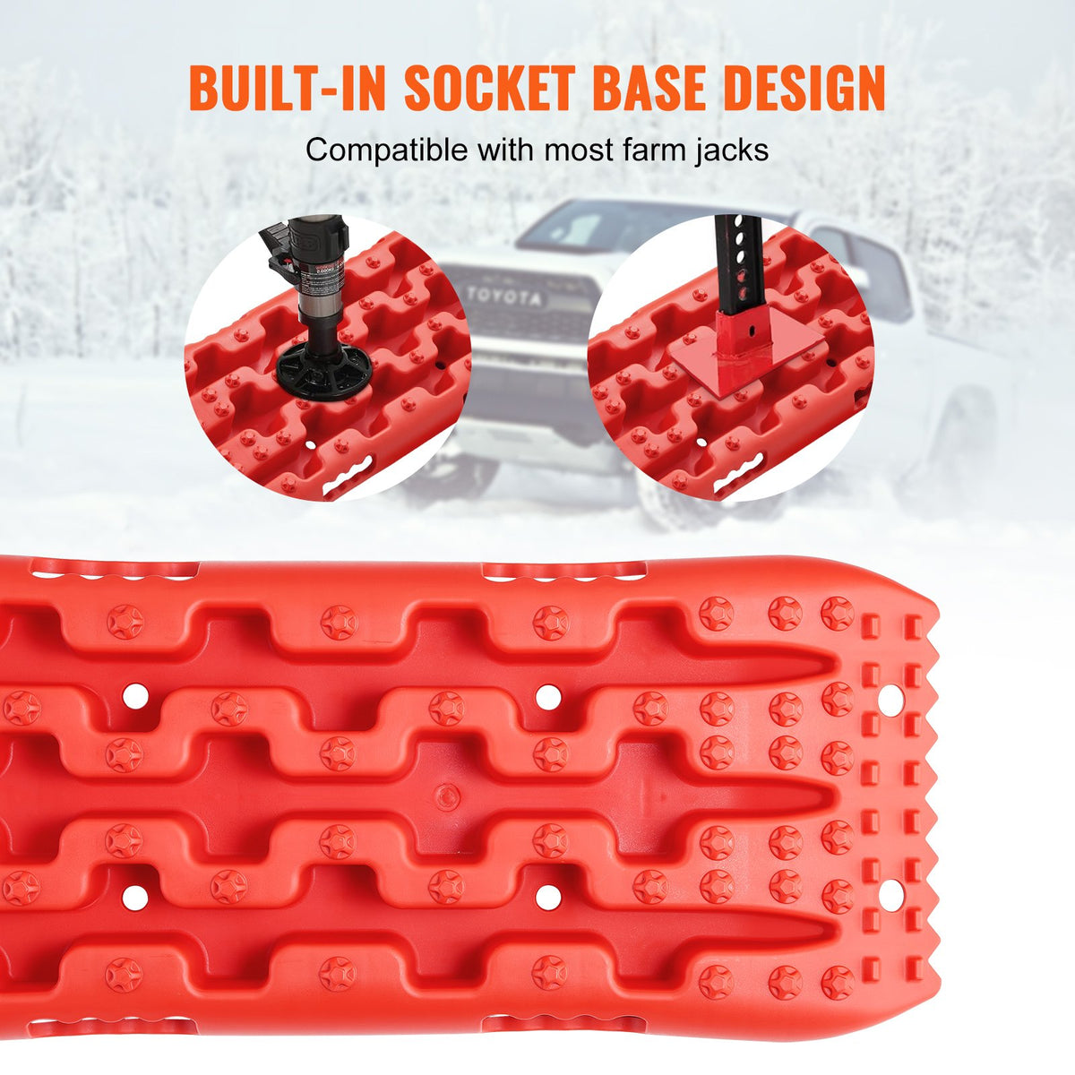 Traction Boards 2-Pack | Short Red Recovery Tracks with Bag