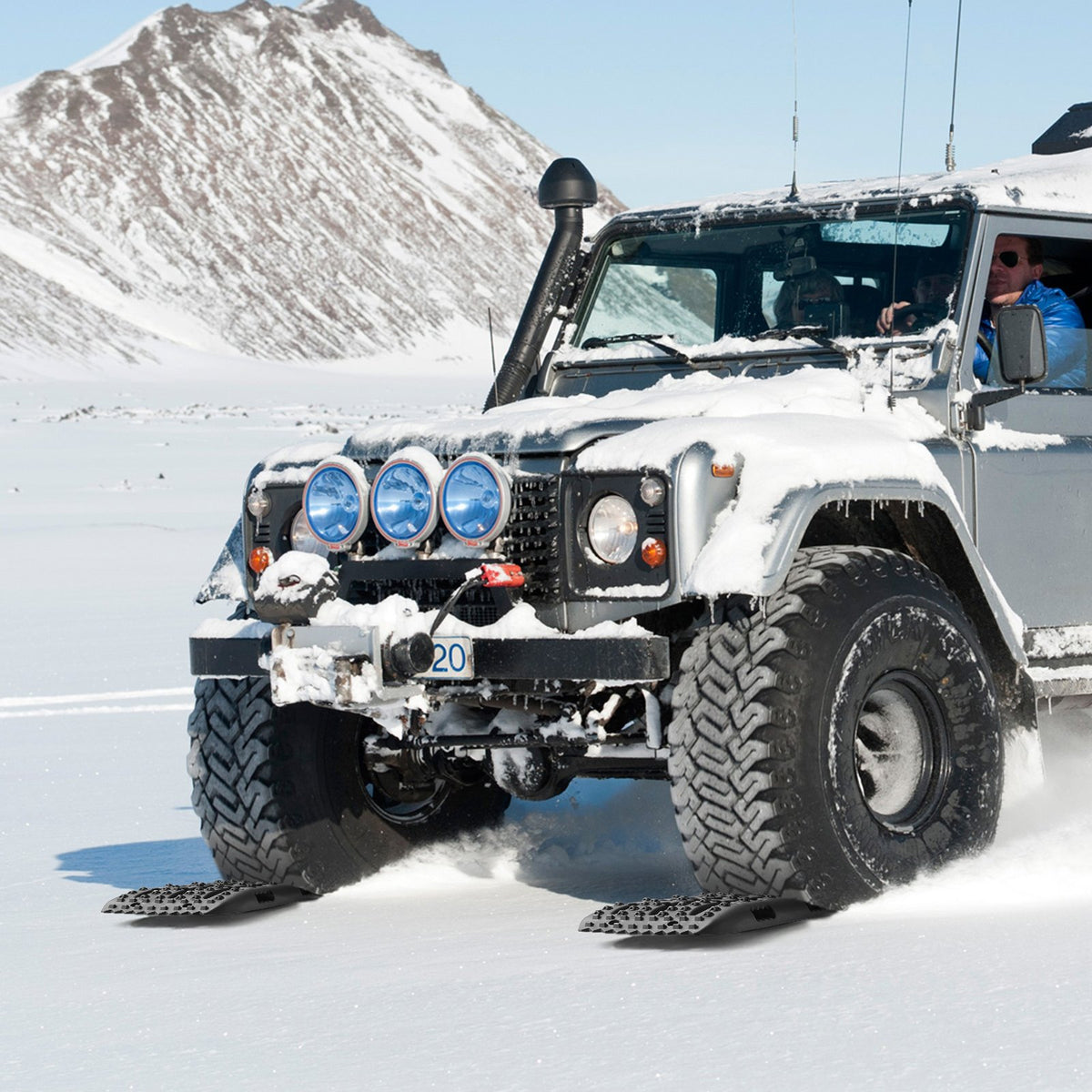 Traction Boards 2-Pack | Short Black Recovery Tracks with Bag