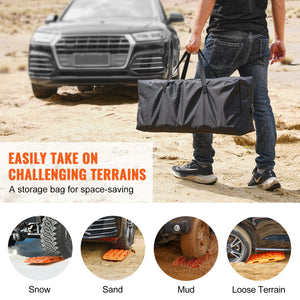 Traction Boards | 2-Pack Short Recovery Tracks with Bag | Orange