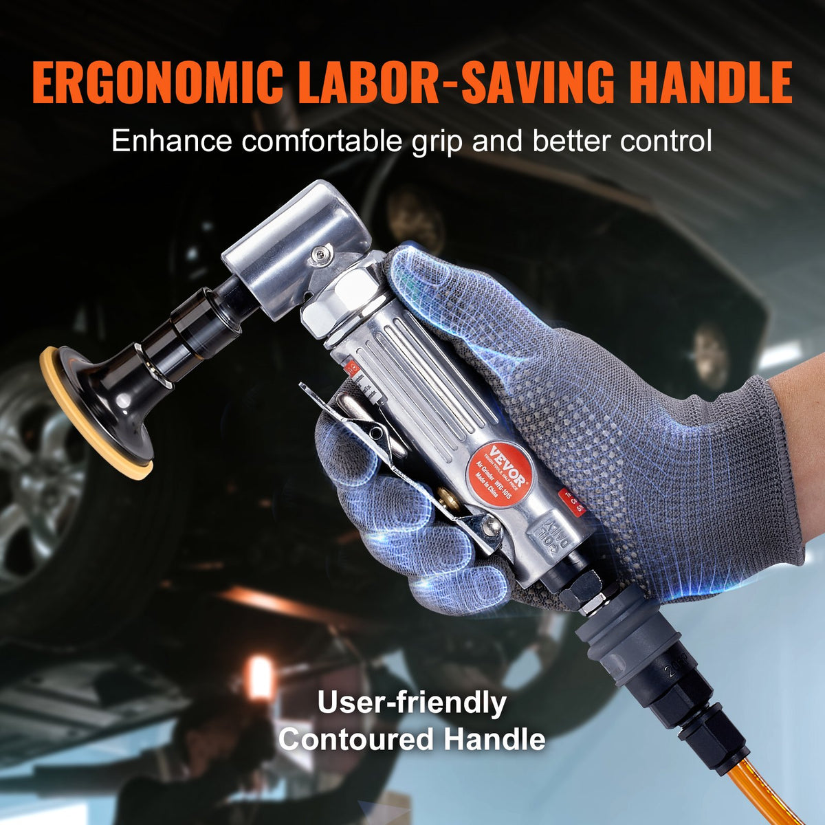 Air Angle Die Grinder 1/4" | Right Angle 90° Pneumatic Grinder | 20000RPM | Includes 24 Grinding & Polishing Discs