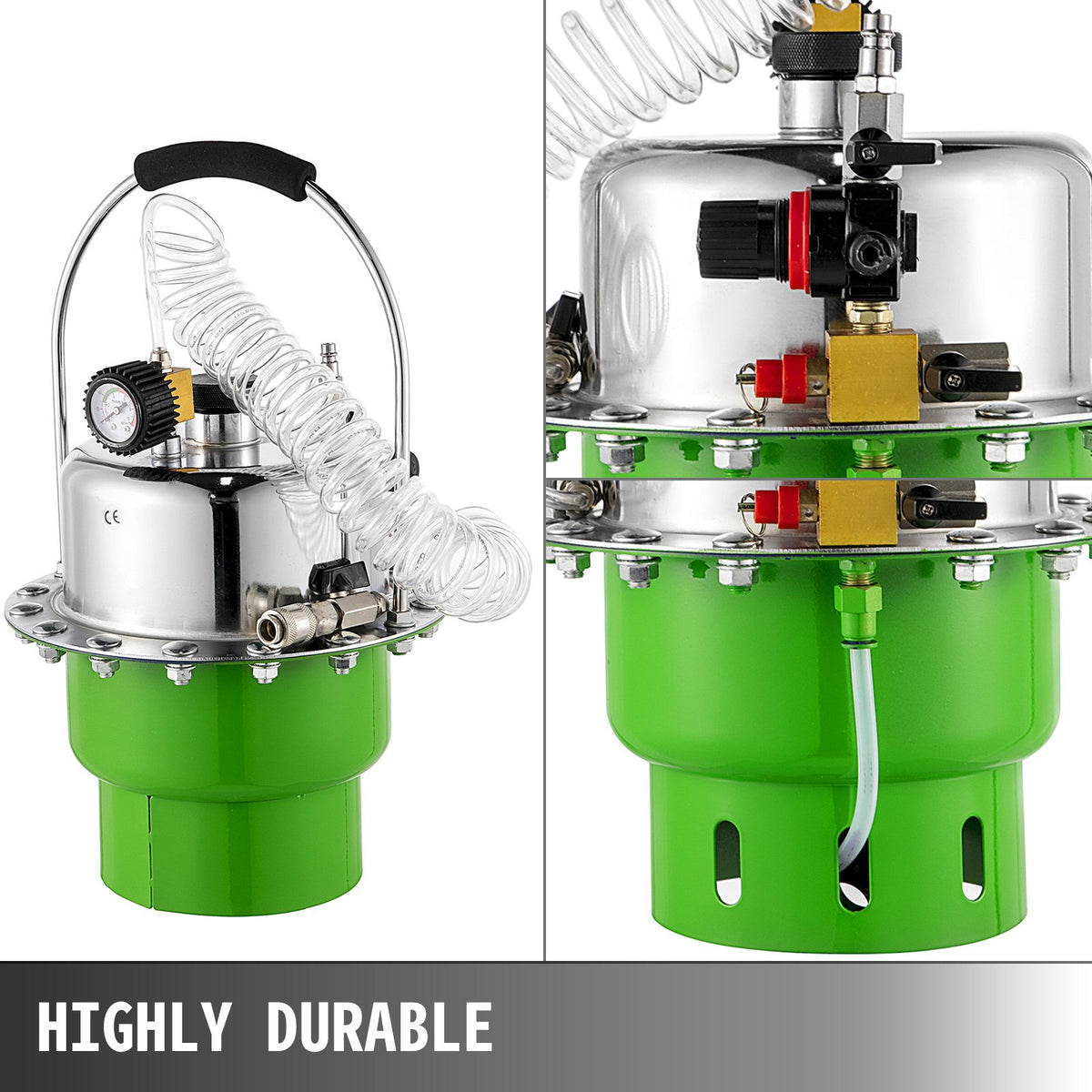 Pneumatic Brake Bleeder Kit | Air Pressure Clutch & Brake Fluid Bleeding Tool | Portable Garage & Workshop Service