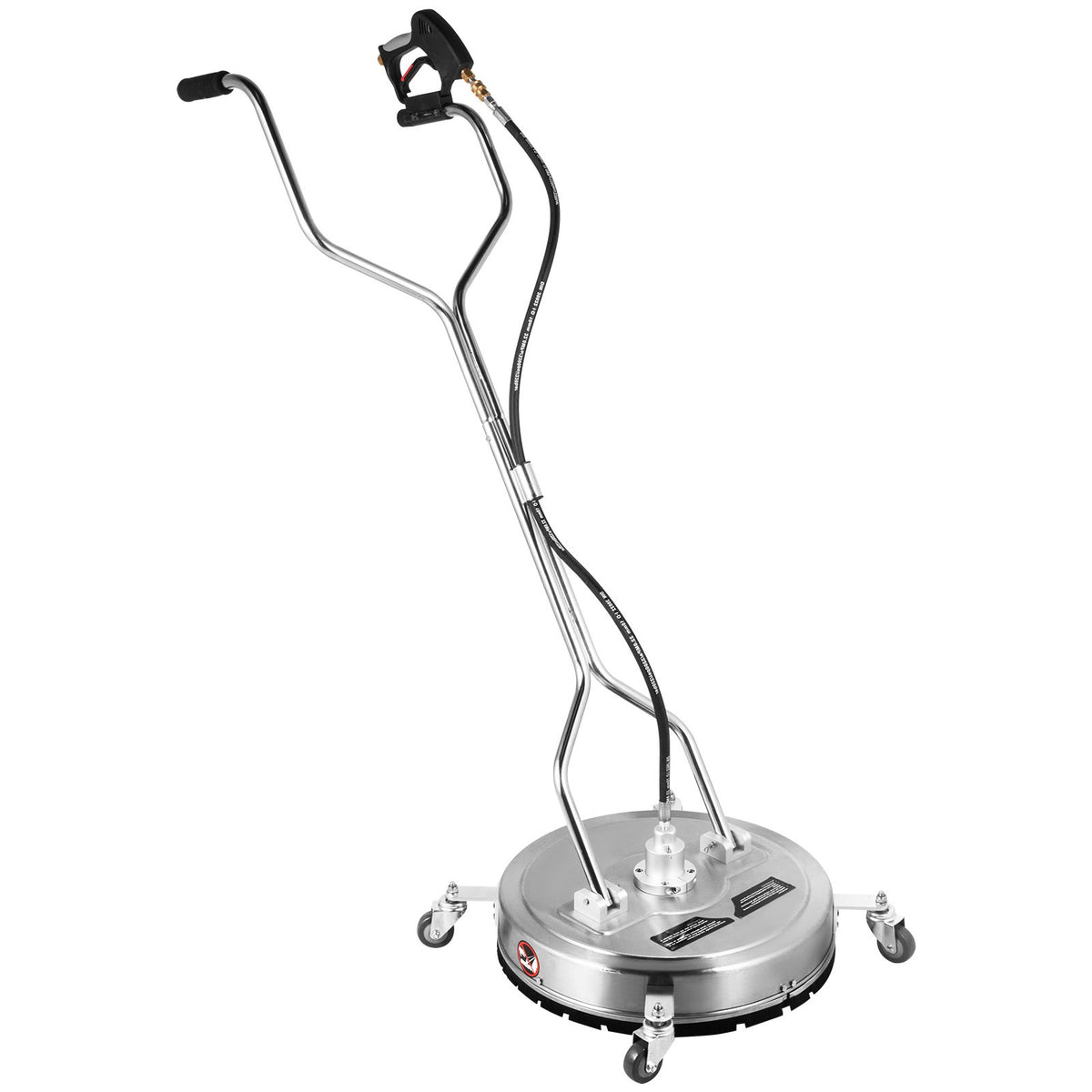 Pressure Washer Surface Cleaner 20 Inch | 4000 PSI Max | Stainless Steel with 3/8" Quick Connector, Casters & 3 Nozzles | 10.5 GPM Rotary Cleaning Head for Driveways & Patios