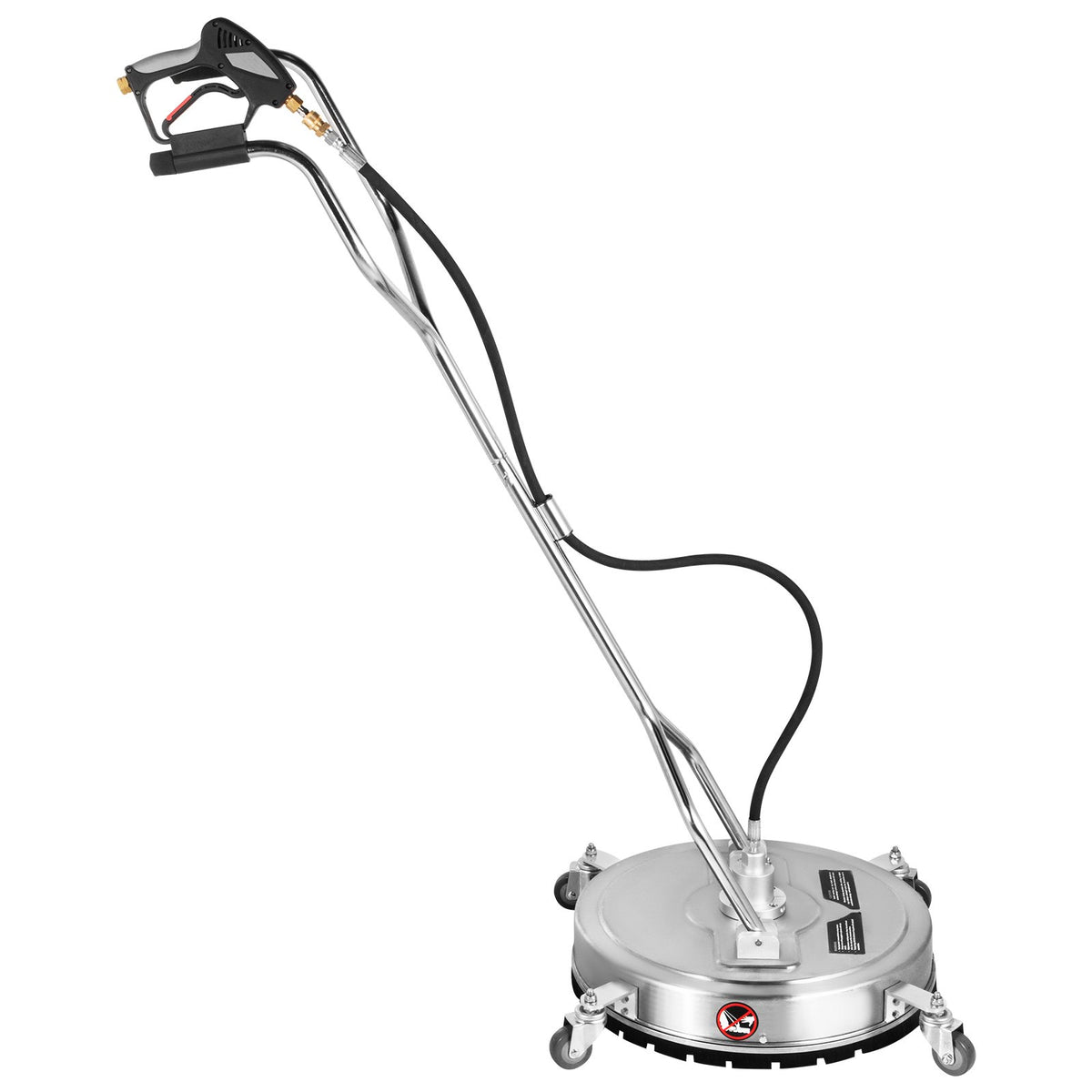 Pressure Washer Surface Cleaner 20 Inch | 4000 PSI Max | Stainless Steel with 3/8" Quick Connector, Casters & 3 Nozzles | 10.5 GPM Rotary Cleaning Head for Driveways & Patios