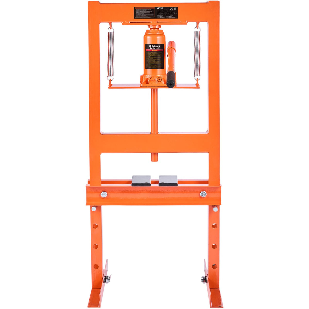 Hydraulic Shop Press | 6-Ton H-Frame Benchtop Press with Plates
