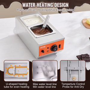 Chocolate Tempering Machine | Dual Tank 800W Stainless Steel Melter with Temperature Control