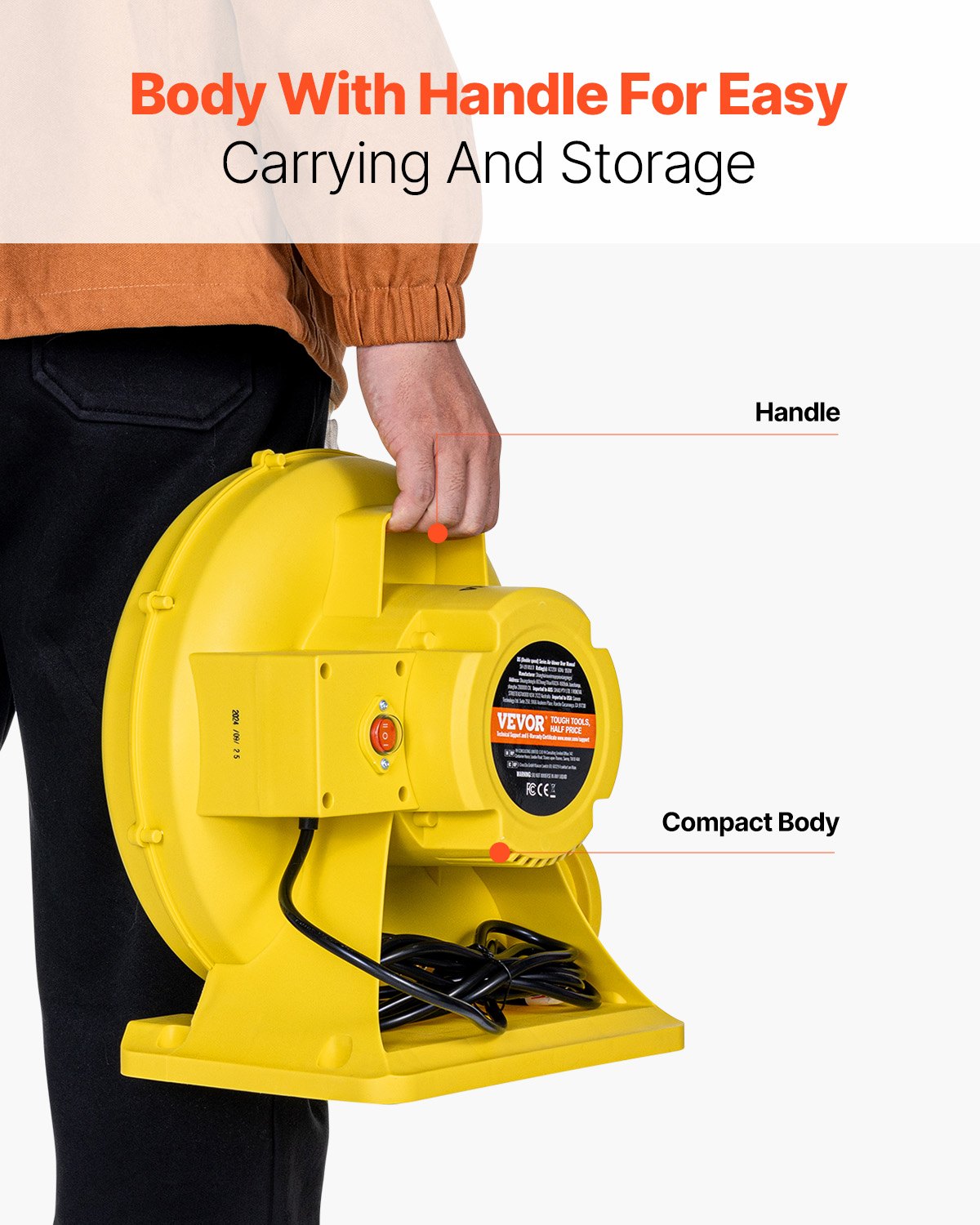 Bounce House Blower | 0.8 & 1HP 750W Commercial Inflatable Blower