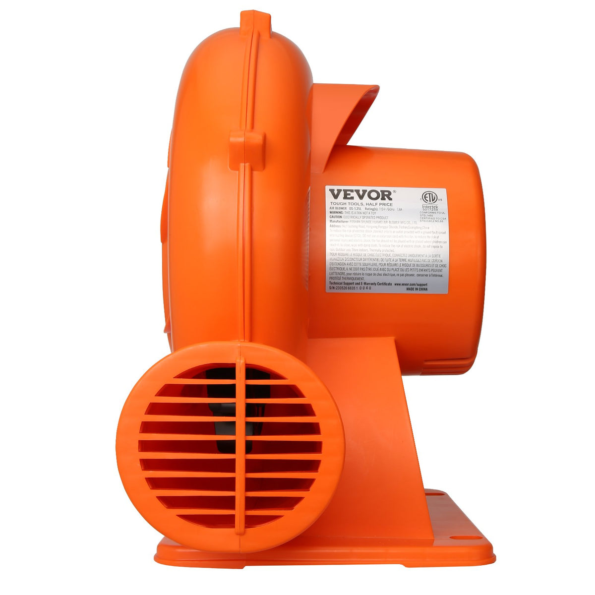 Bounce House Blower | 1 & 1.2 HP 900W Commercial Inflatable Air Pump Fan