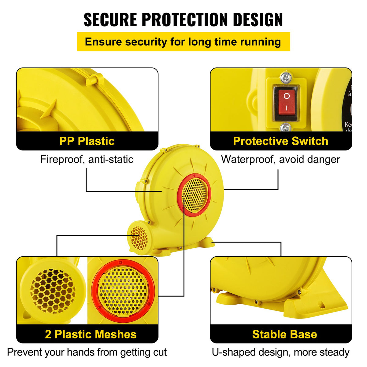 Air Blower Pump Fan | 450W 0.6HP Inflatable Bounce House Blower