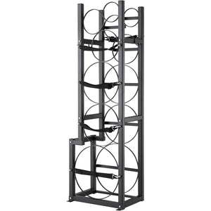 Refrigerant Tank Rack | Holds 1 x 50lb, 2 x 30lb & 3 Small Tanks | Steel Cylinder Storage Rack for Freon, Oxygen & Gases