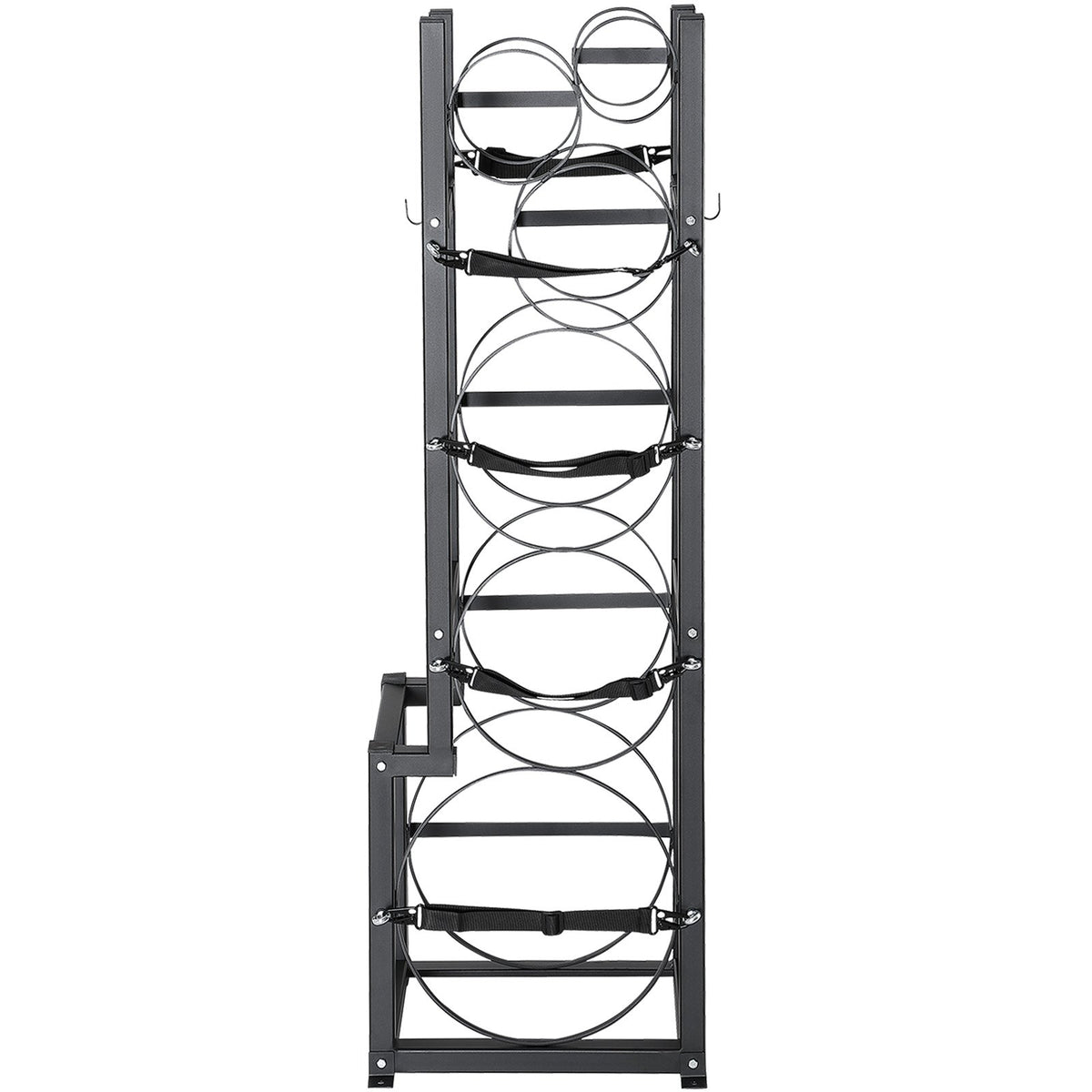 Refrigerant Tank Rack | Holds 1 x 50lb, 2 x 30lb & 3 Small Tanks | Steel Cylinder Storage Rack for Freon, Oxygen & Gases