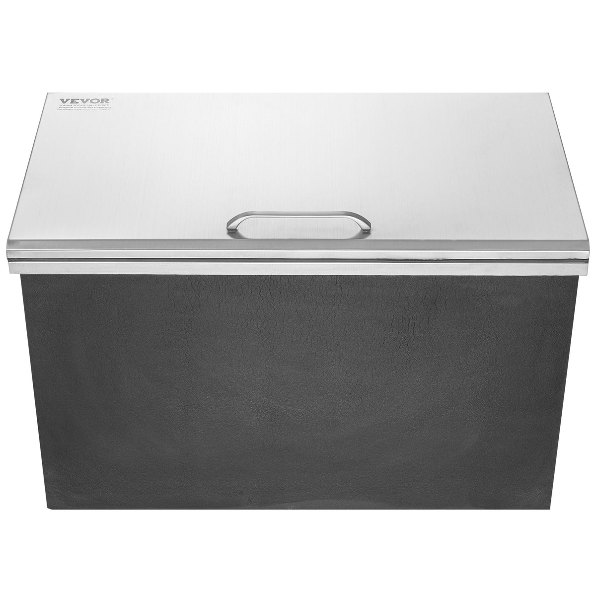 Drop-In Ice Chest 24"x20"x15" | Stainless Steel 40qt Cooler Bin with Hinged Lid & Drain