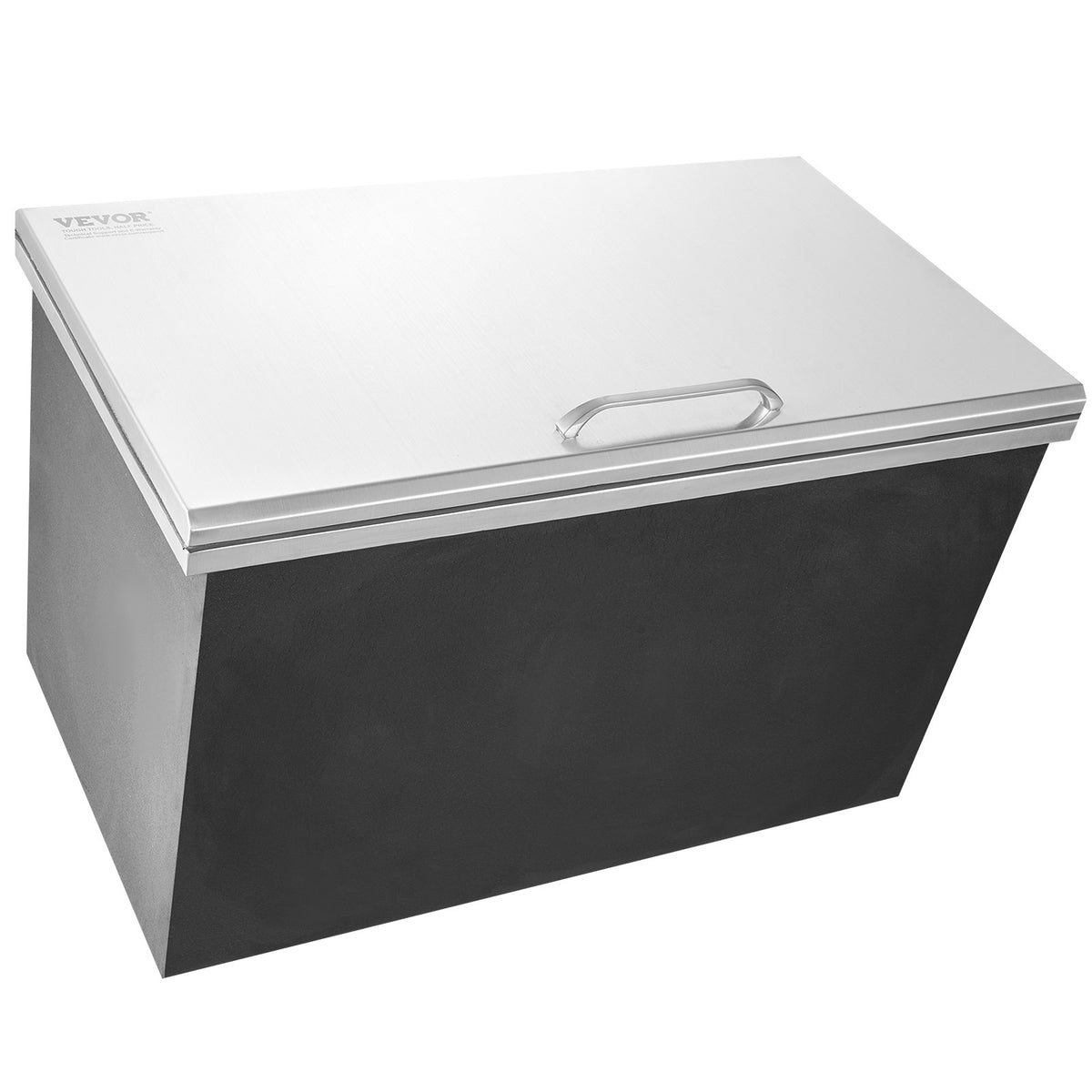 Drop-In Ice Chest 24"x20"x15" | Stainless Steel 40qt Cooler Bin with Hinged Lid & Drain