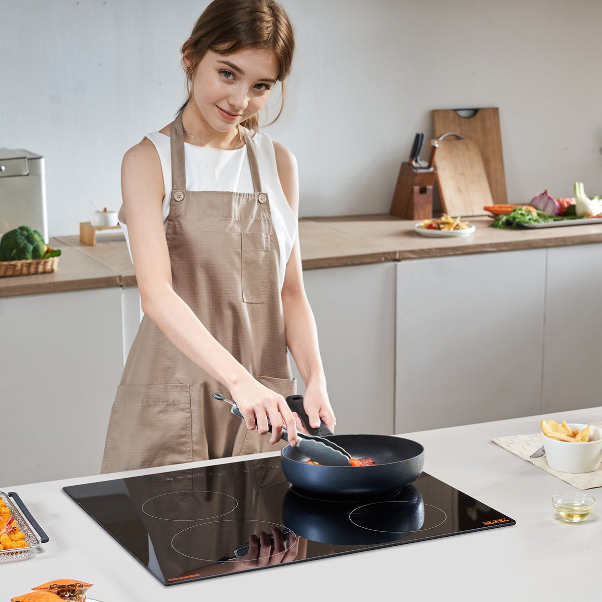 Built-In Electric Cooktop | 4-Burner Radiant Ceramic | 23.2x20.5"