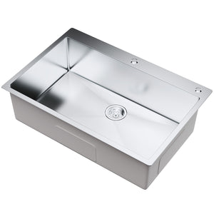 Kitchen Sink 33 Inch 3 Pack | 304 Stainless Steel Drop-In Single Bowl Sinks with Accessories | For Workstation, RV & Bar