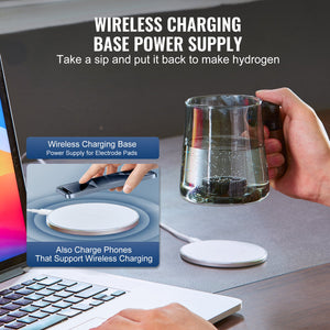 Hydrogen Water Cup 400ml | SPE Technology Portable Ionizer with Wireless Base