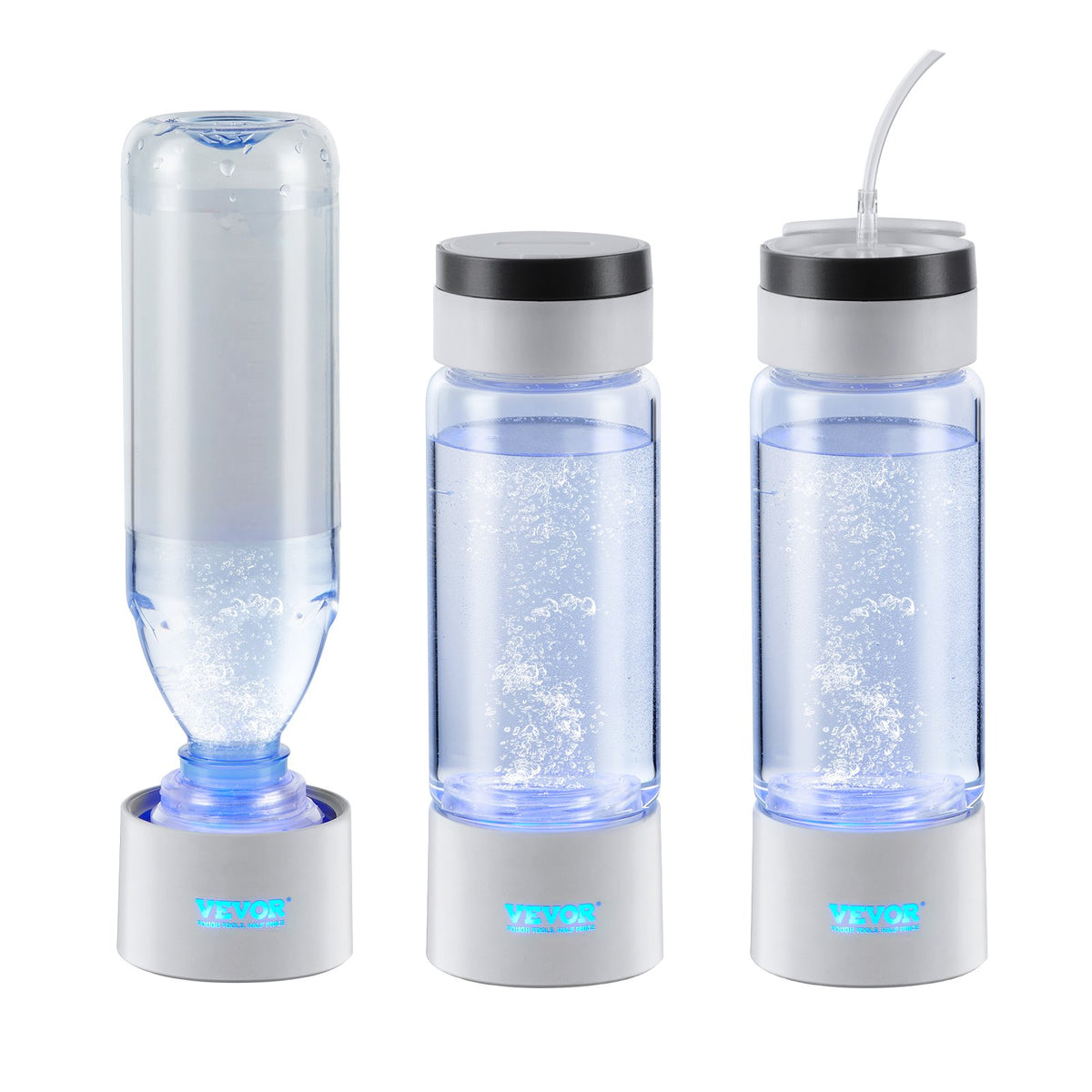 Hydrogen Water Bottle Generator 380ml | SPE Technology Hydrogen Rich Water Maker | Portable Ionizer with Nasal Inhalation Tube & Self-Cleaning