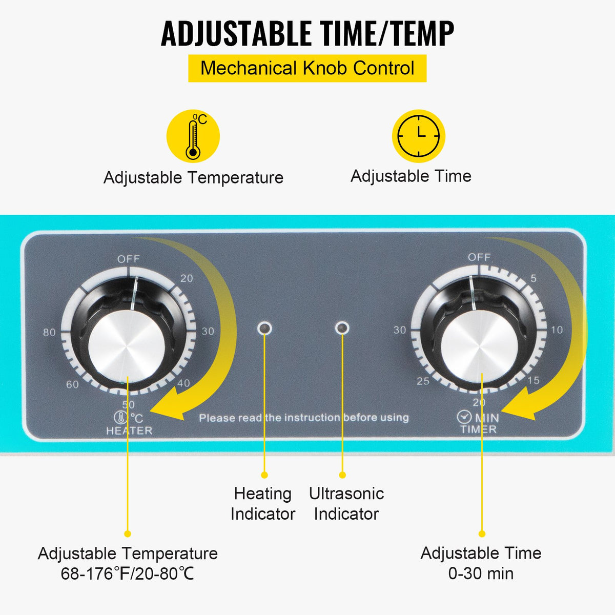 Ultrasonic Jewelry Cleaner | Heated Timer Tank for Glasses, Rings & Instruments