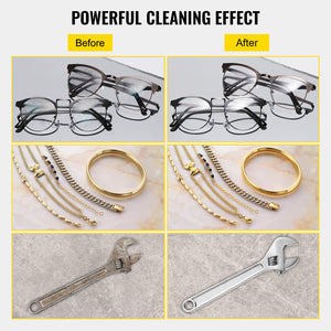 Ultrasonic Cleaner 1.3L | Heated Parts Cleaning Machine with Timer