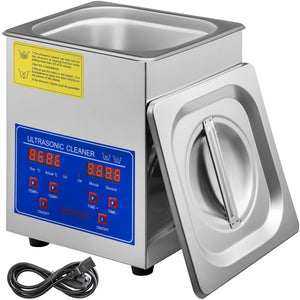 Ultrasonic Cleaner 1.3L | Heated Parts Cleaning Machine with Timer